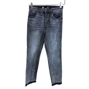 KUT from the Kloth Unforgettable Rosa High-Rise Straight Leg Ankle Jeans Size 0L